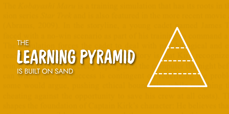 Featured image: The learning pyramid is built on sand.